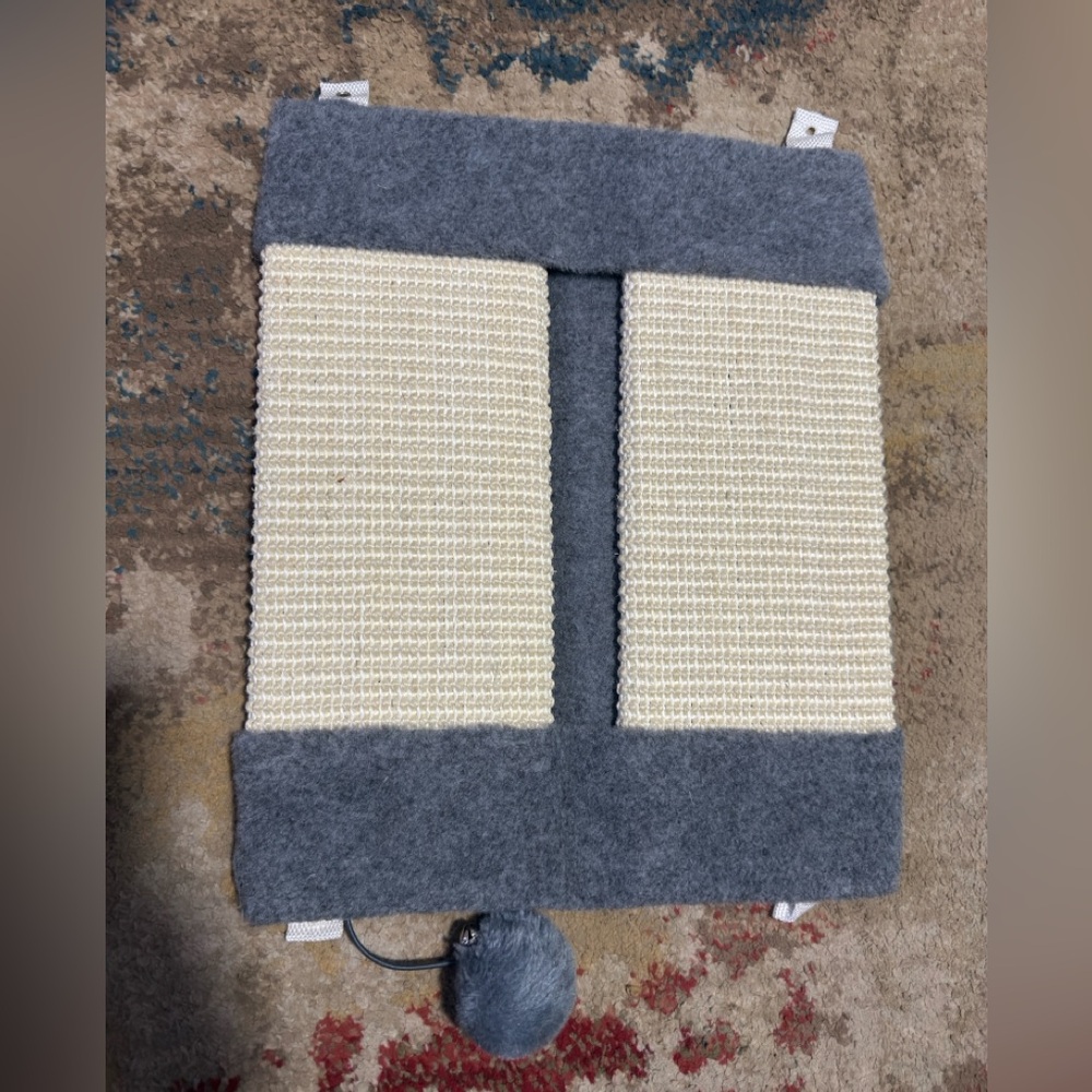 Gray and Cream Cat Scratching Pad
